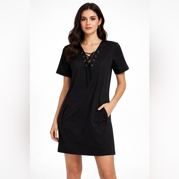BCBGeneration Dresses & Skirts - NWOT BCBGeneration Black Lace-Up Dress Size S